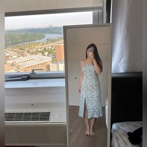 Floral print midi dress